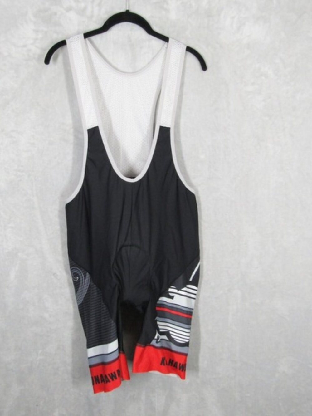 Zoot Kona Hawaii Bike Works Cycling Bib Shorts Mens XXL Black Red Padded